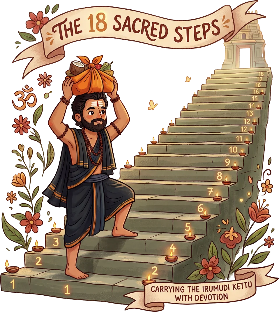 The Irumudi Kettu must not touch the ground