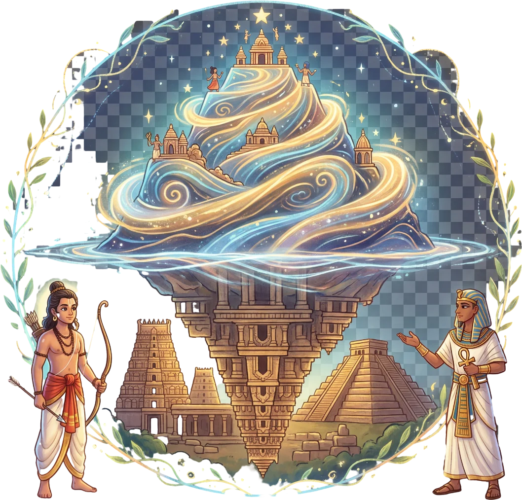 Mount Meru mirrored in monuments of Imhotep